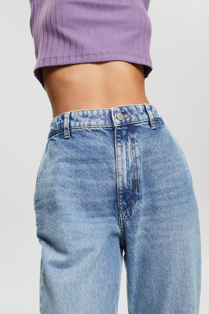 Dad jeans met hoge taille, BLUE LIGHT WASHED, detail image number 2