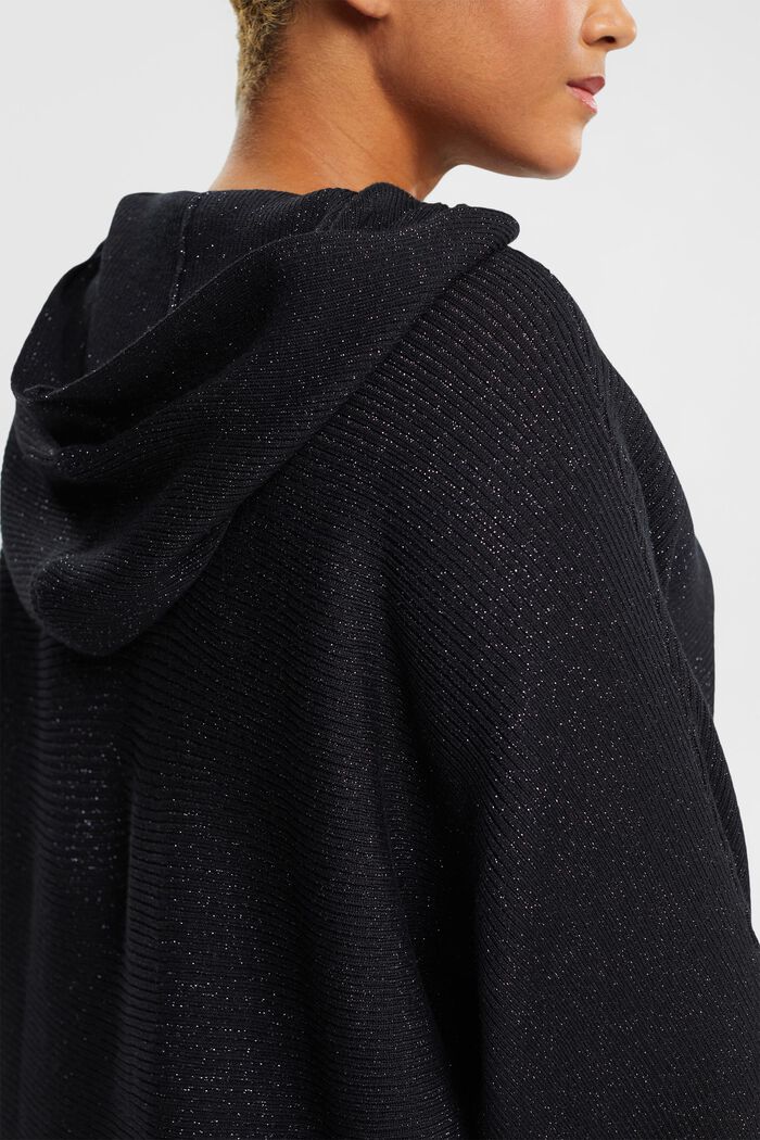 CURVY hoodie met glittereffect, BLACK, detail image number 2