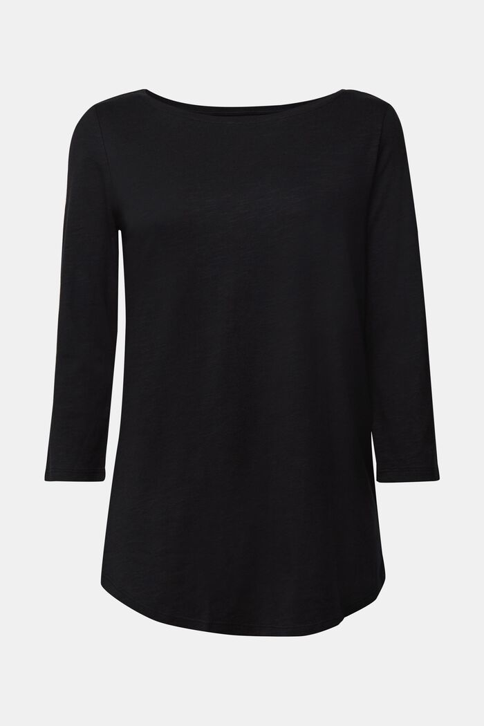 Jersey shirt met biologisch katoen, BLACK, detail image number 0