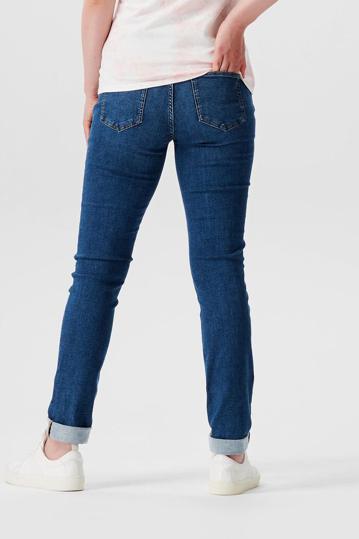 Slim fit jeans met band over de buik, MEDIUM WASHED, detail image number 1