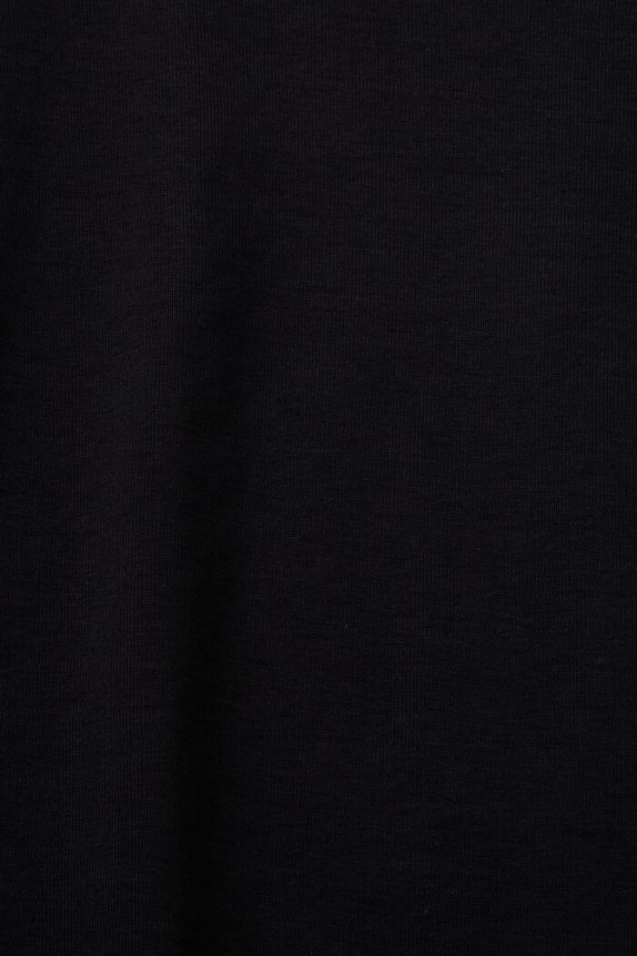 Trui van organic cotton met lange mouwen en logo, BLACK, detail image number 4