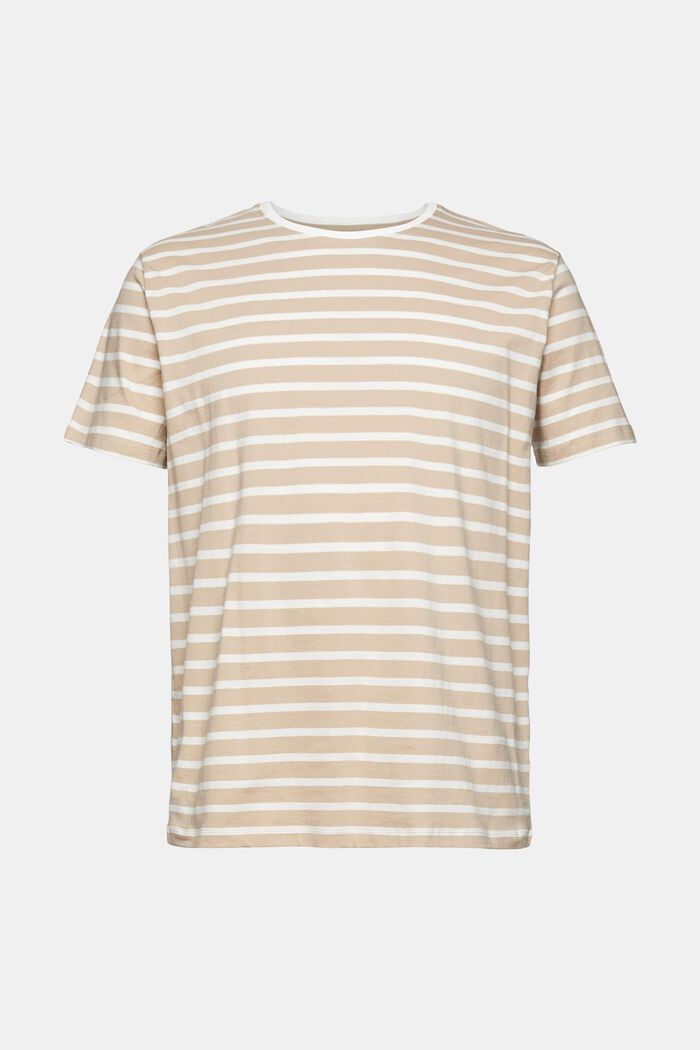 Jersey T-shirt met streepmotief, SKIN BEIGE, detail image number 0