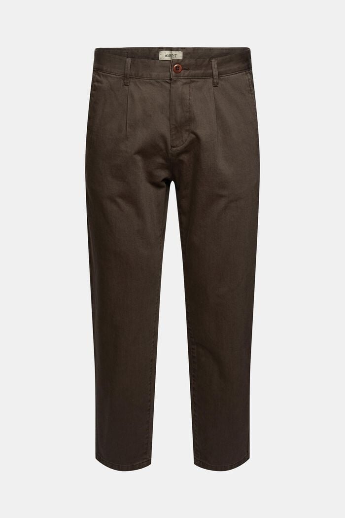 Pants woven Loose Cropped Fit, DARK BROWN, detail image number 7