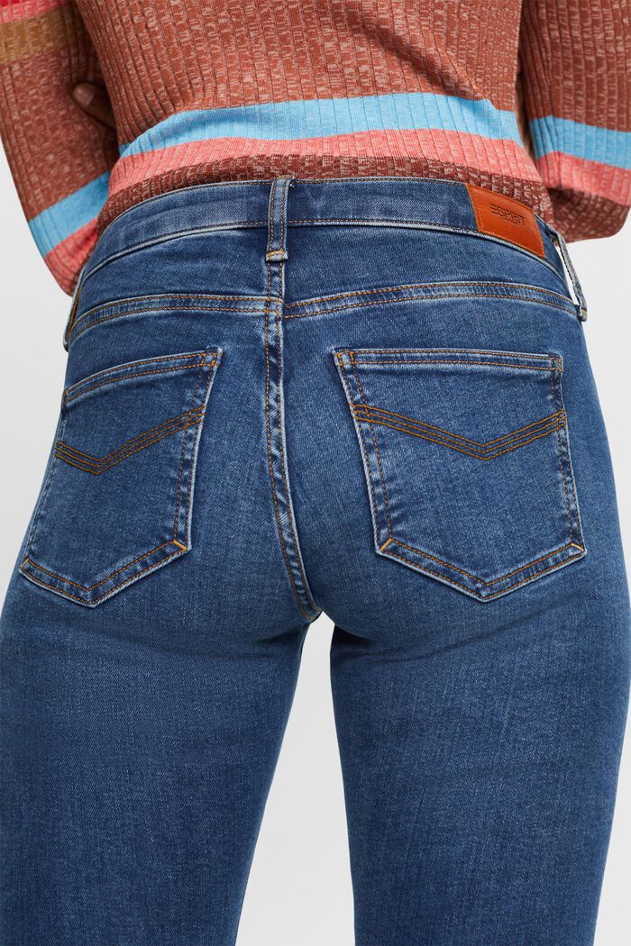 Mid rise skinny jeans, BLUE MEDIUM WASHED, detail image number 4