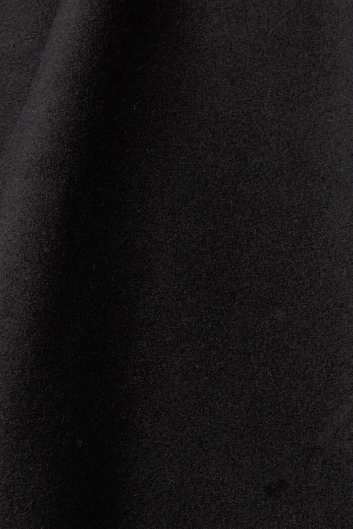 Lange mantel van een wolmix, BLACK, detail image number 4