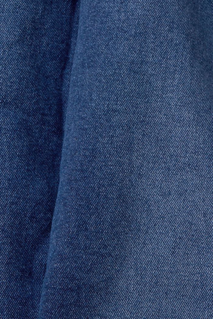 CURVY straight fit-jeans, katoen met stretch, BLUE DARK WASHED, detail image number 1