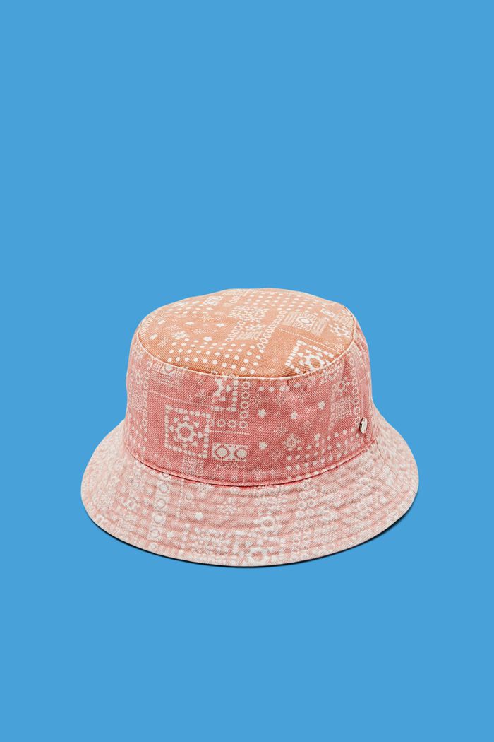 Bucket hat met print all-over, PINK, detail image number 0