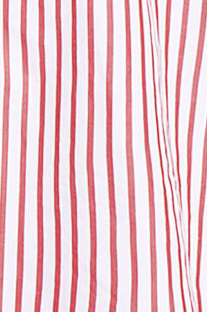 Gestreept overhemd van katoen-popeline, DARK RED, detail image number 5