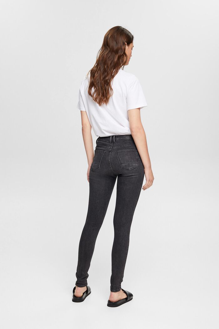 Mid rise skinny jeans, GREY DARK WASHED, detail image number 3