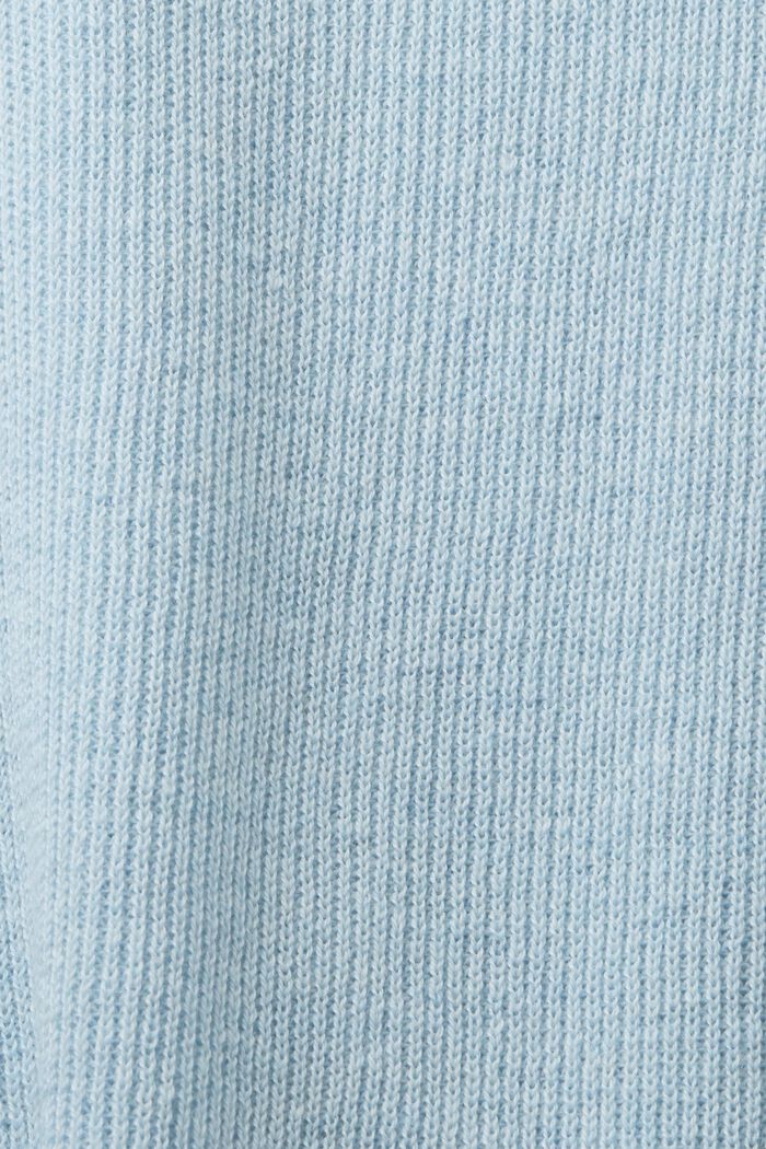 Ribgebreide poncho, LIGHT BLUE, detail image number 3