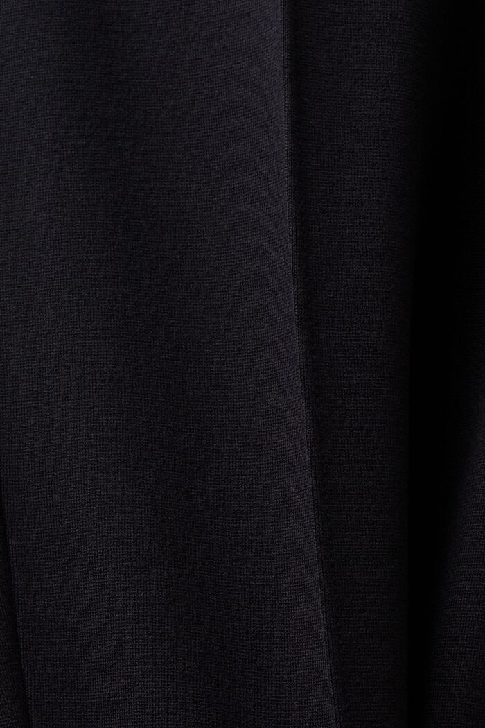 Broek van punto-jersey met splitjes in de zomen, BLACK, detail image number 5