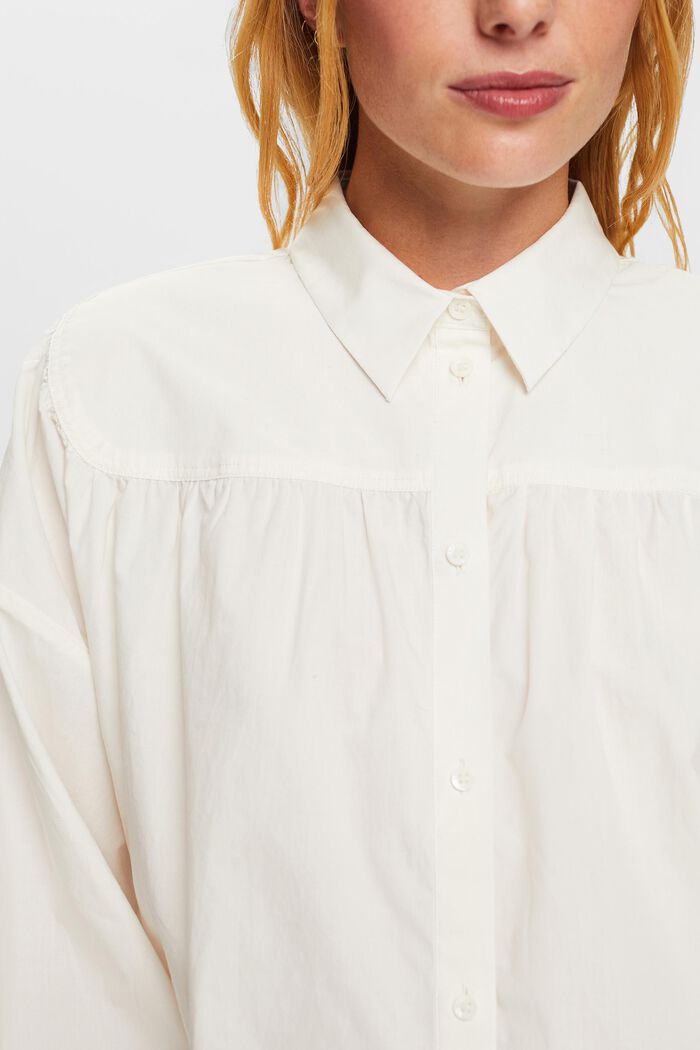Popeline blouse, 100% katoen, OFF WHITE, detail image number 2
