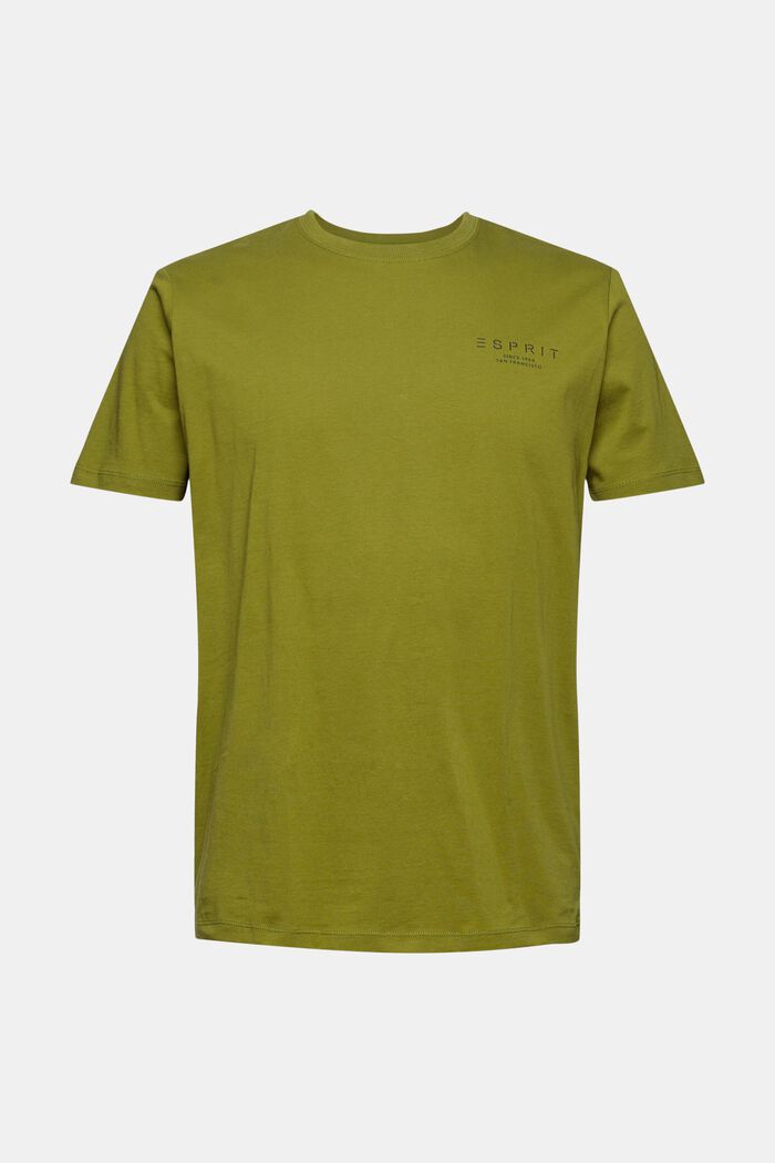 Jersey T-shirt met logoprint, LEAF GREEN, detail image number 2
