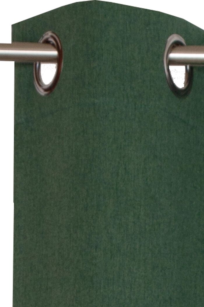 Geweven gordijn met ringen, DARK GREEN, detail image number 1