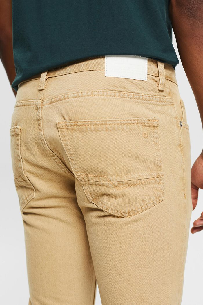 Jeans van 100% katoen, SAND, detail image number 3