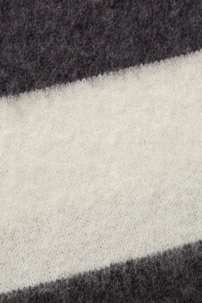 Gestreepte trui van een wolmix, OFF WHITE, detail image number 6