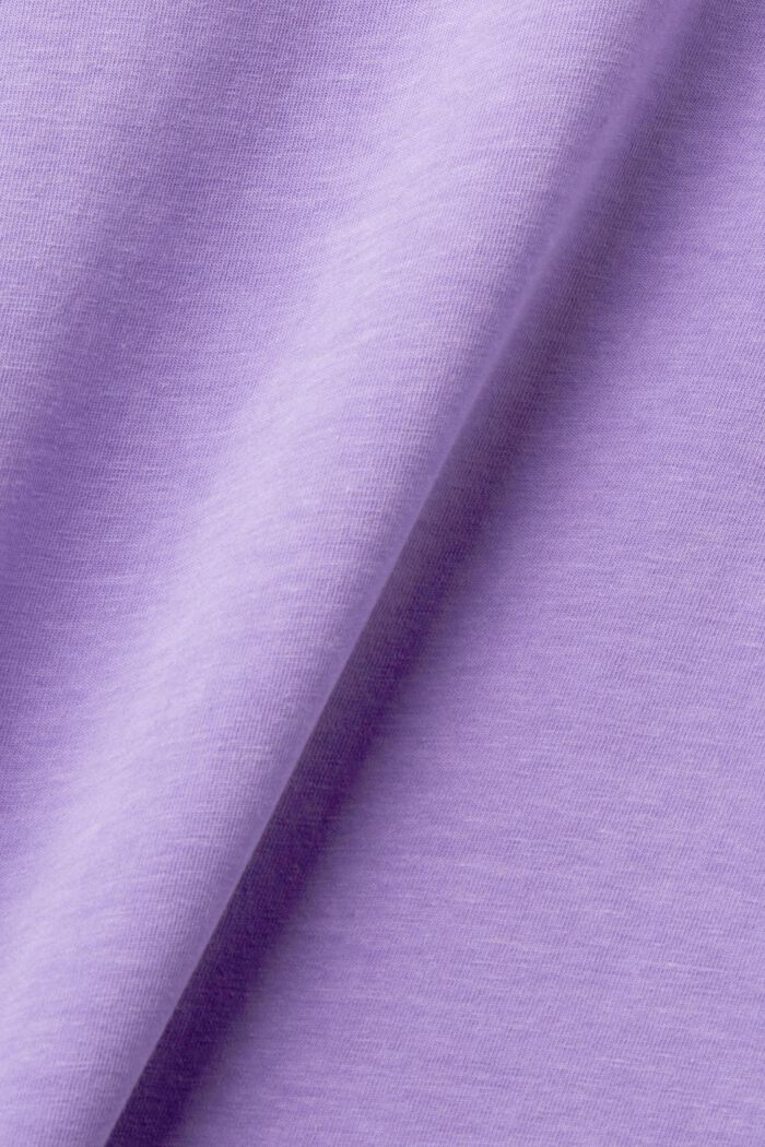 T-shirt van een katoenmix, PURPLE, detail image number 5