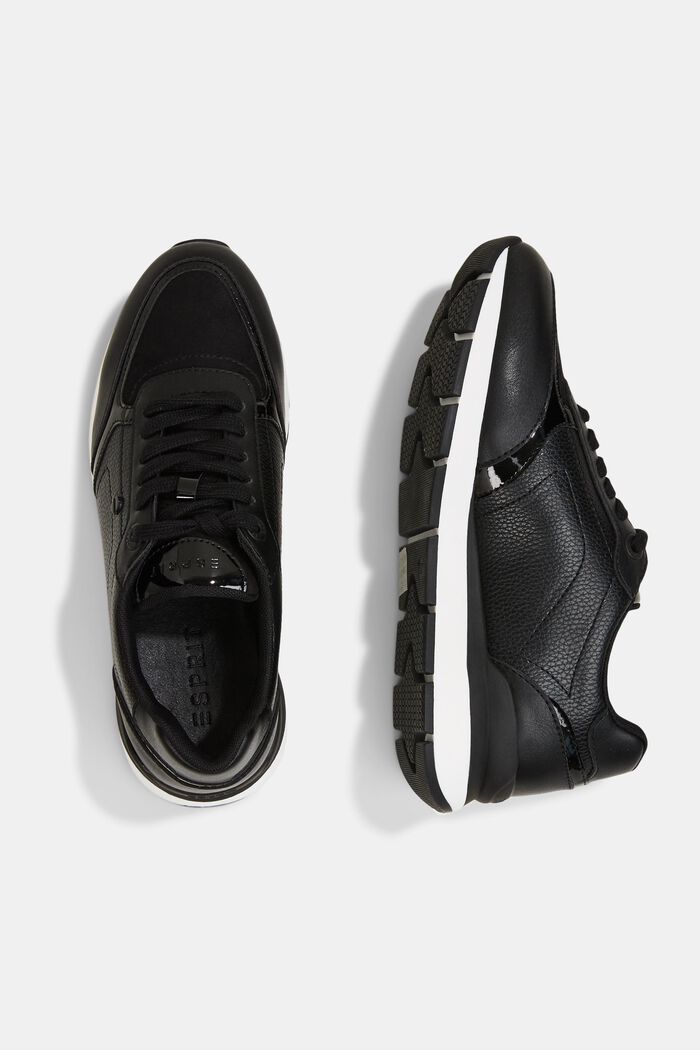 Sneakers van een materiaalmix, BLACK, detail image number 5