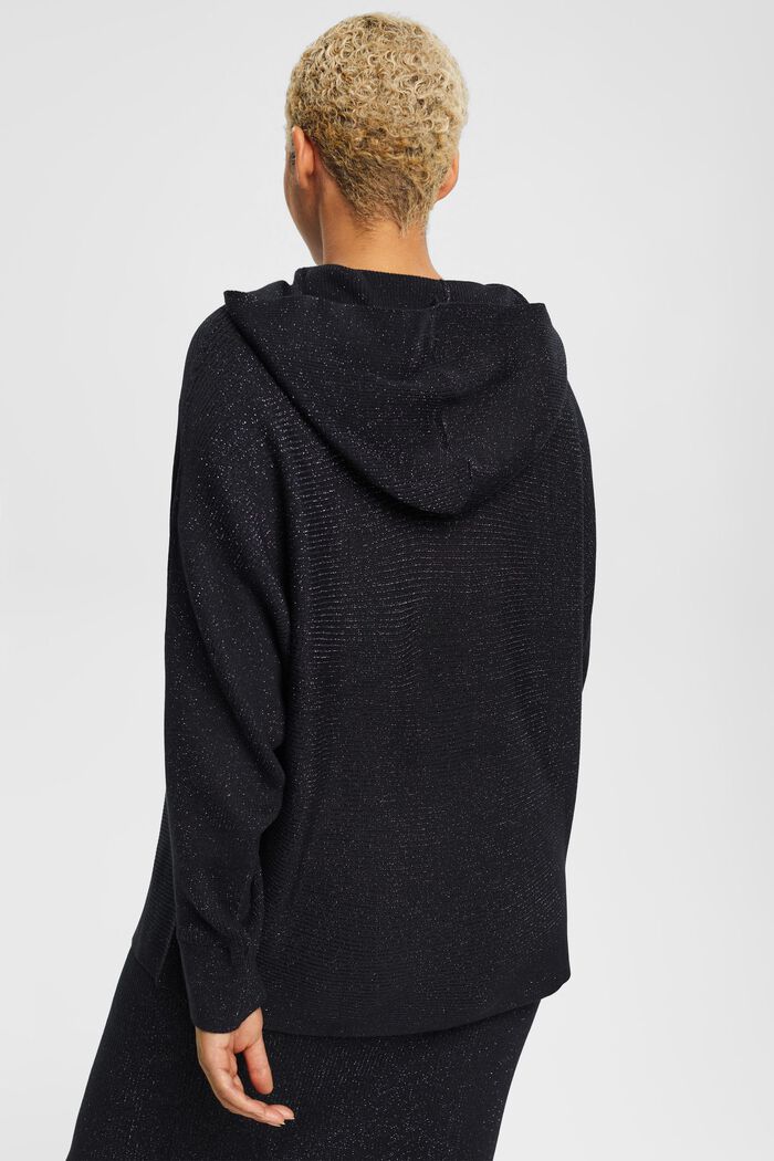 CURVY hoodie met glittereffect, BLACK, detail image number 3