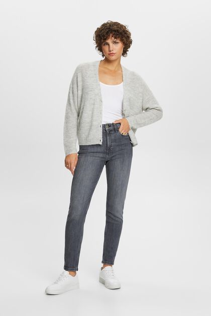 Klassieke jeans met retrolook en hoge taille