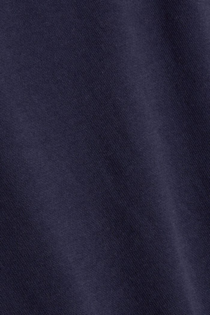 Gebreide basic jurk van een katoenmix, NAVY, detail image number 4