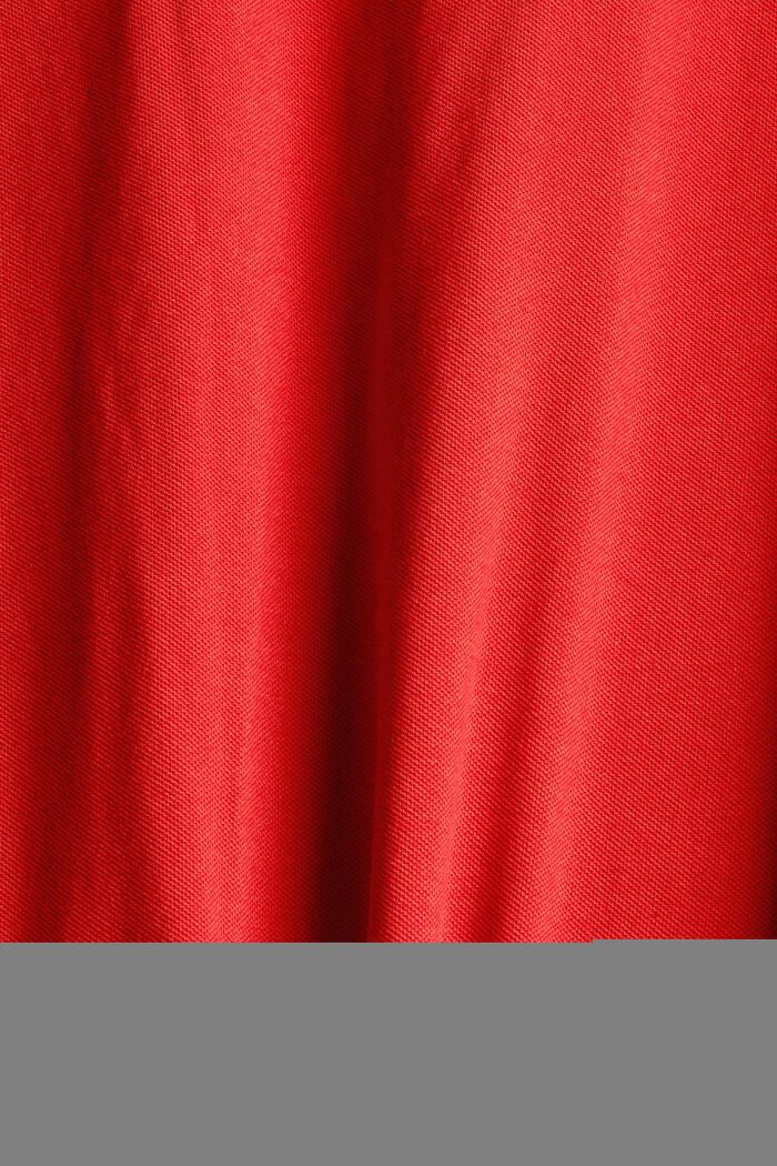 Piqué poloshirt met logodetail, RED ORANGE, detail image number 1
