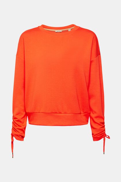 Sweatshirt, LENZING™ ECOVERO™, RED ORANGE, overview