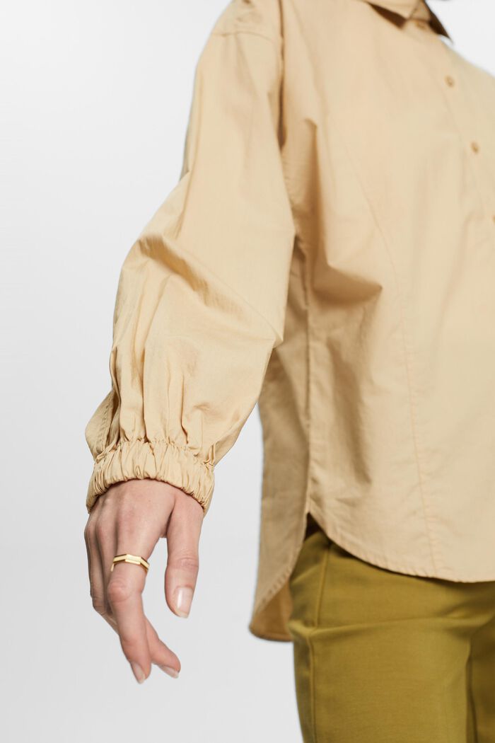 Katoenen overhemd met buttondownkraag, SAND, detail image number 2