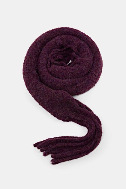 Bouclé sjaal met wol