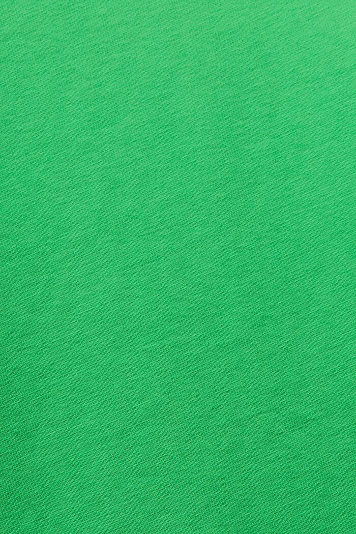 Katoenen T-shirt met ronde hals, GREEN, detail image number 6