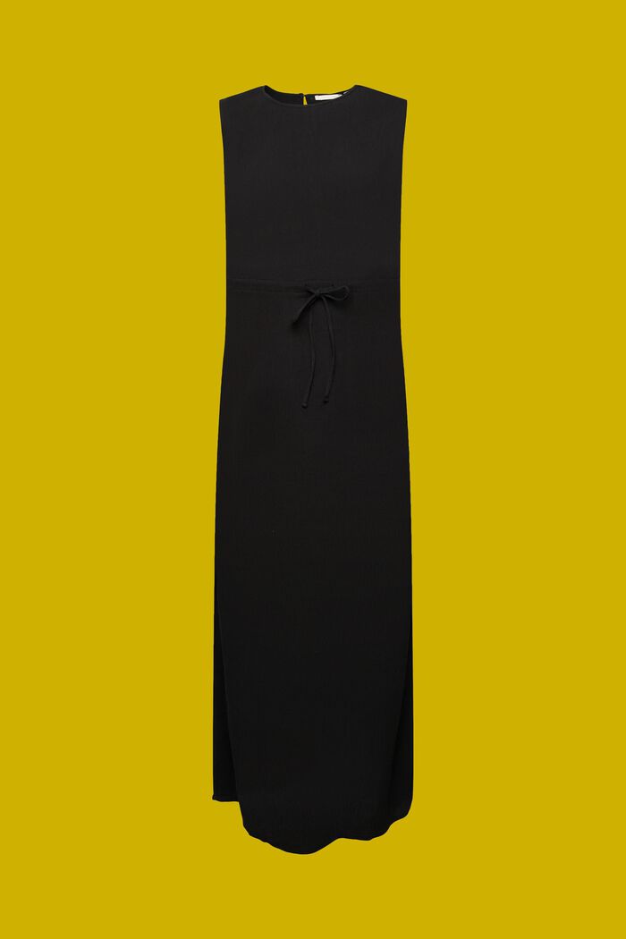 Crinkled maxi-jurk, BLACK, detail image number 7