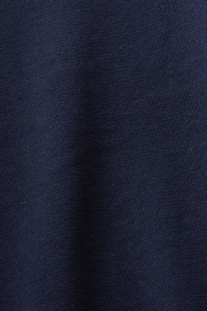 Katoenen trui met ronde hals, NAVY, detail image number 5