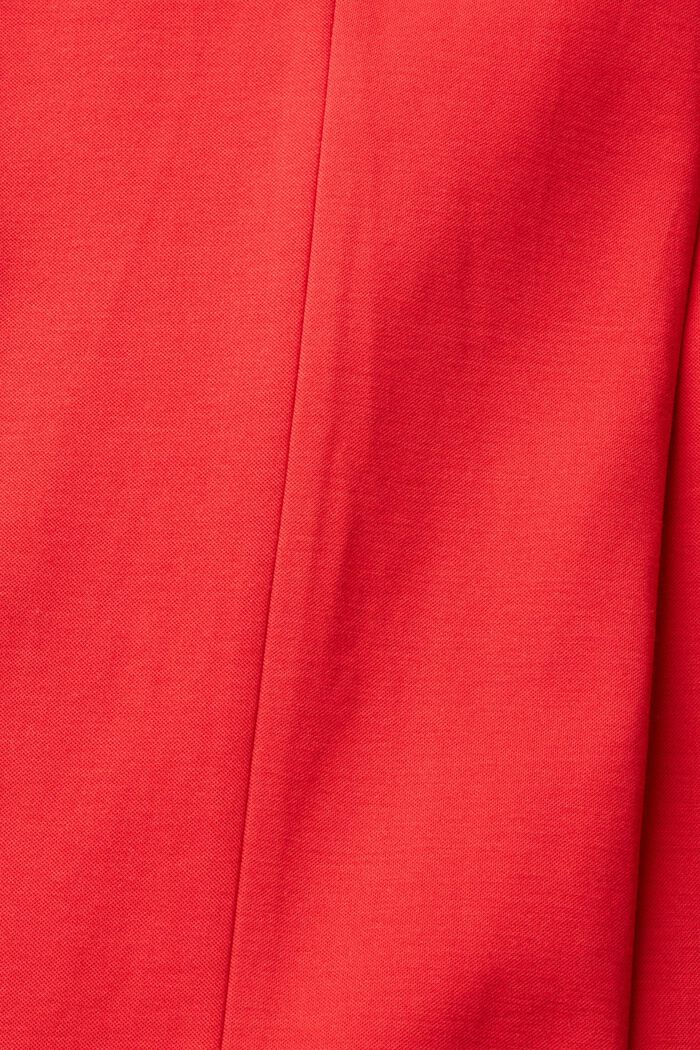 Elastische bootcut-broek met hoge taille, DARK RED, detail image number 5