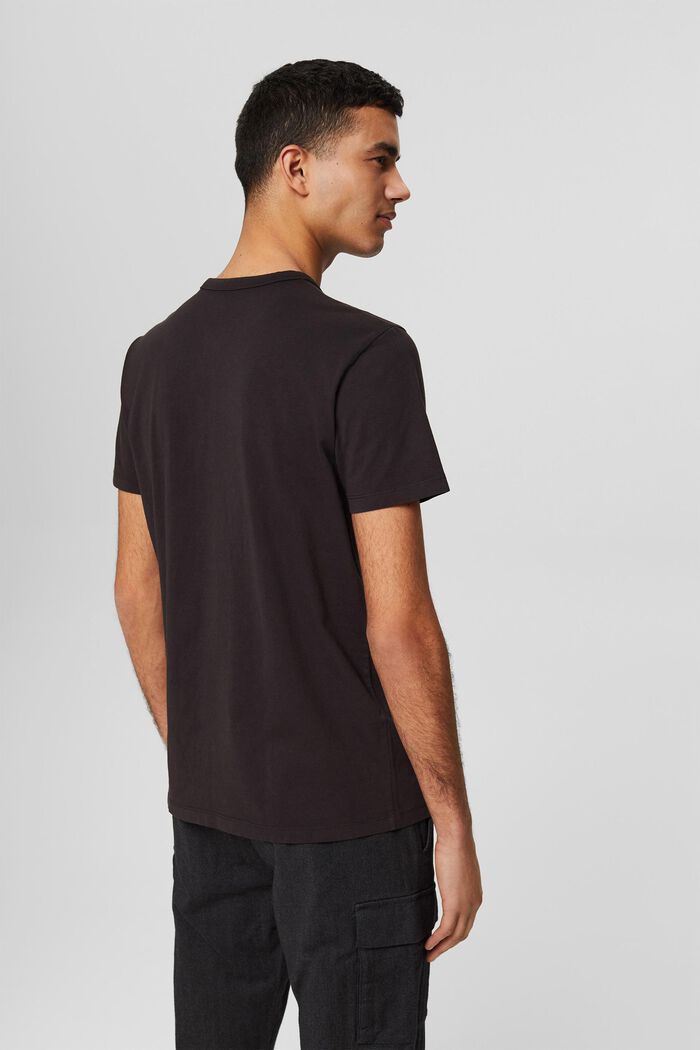 Jersey T-shirt met knoopsluiting, BLACK, detail image number 3