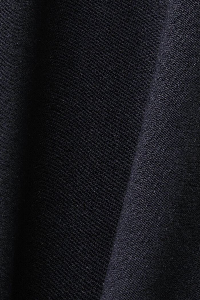 Sweatshirt met een gestikt geometrisch hartmotief, BLACK, detail image number 5