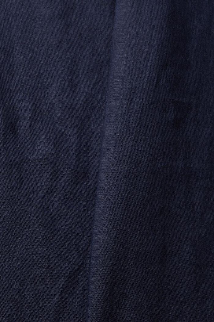 Van linnen: broek met kleurrijke ceintuur, NAVY, detail image number 4