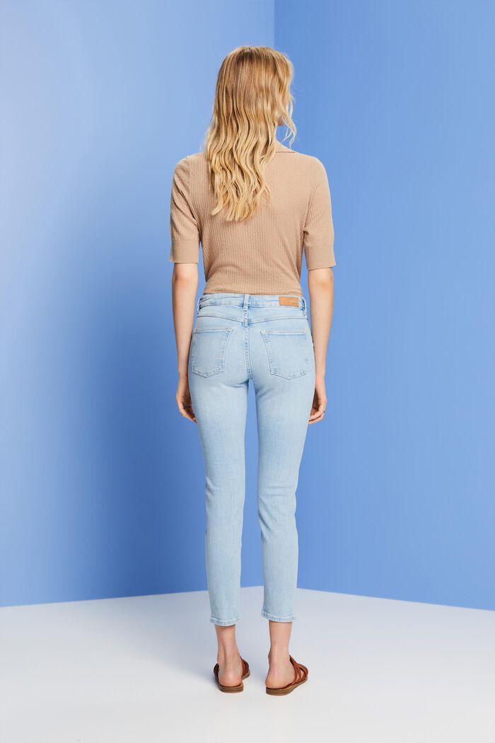 Slim fit-jeans met middelhoge taille, BLUE BLEACHED, detail image number 3