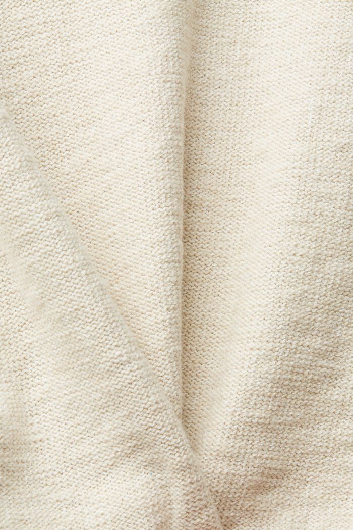 Met linnen: trui met V-hals, SAND, detail image number 4