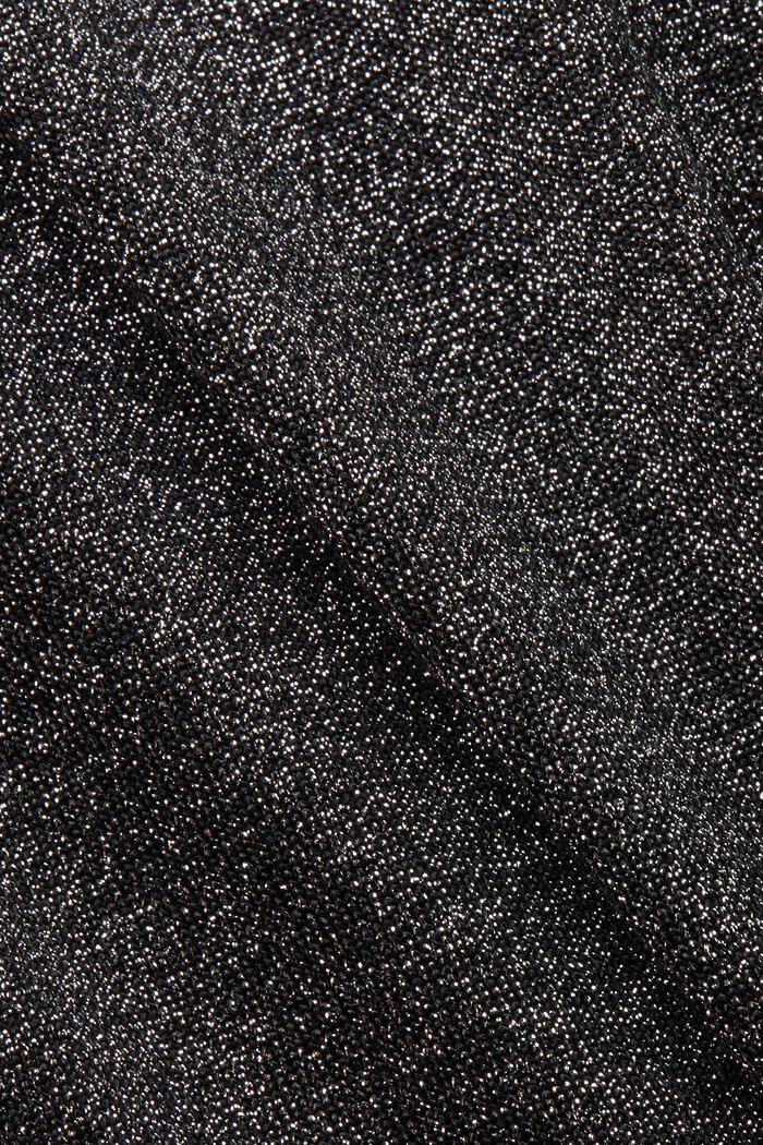 Gebreide, glinsterende mini-jurk, LENZING™ ECOVERO™, BLACK, detail image number 5
