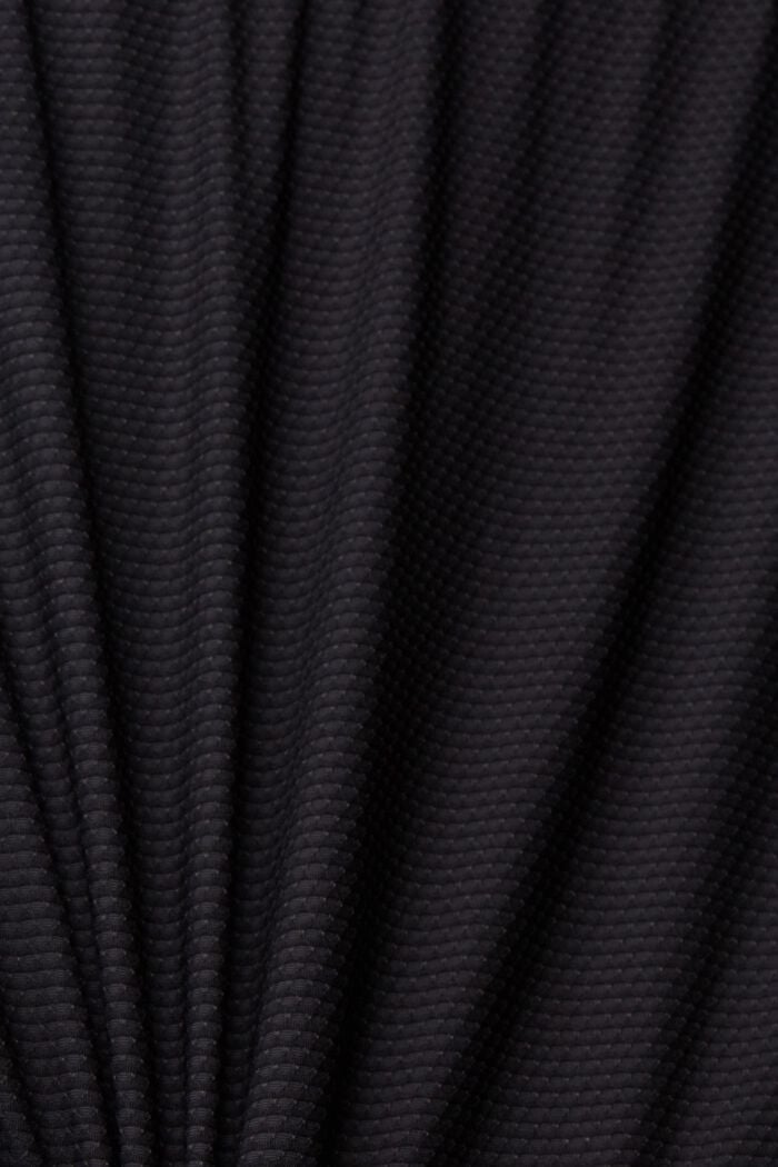 Gerecycled: longsleeve van mesh, BLACK, detail image number 4