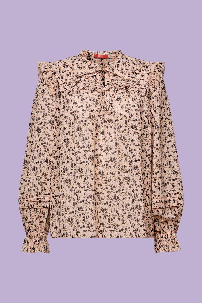 Chiffon blouse met motief, LIGHT PINK, detail image number 6