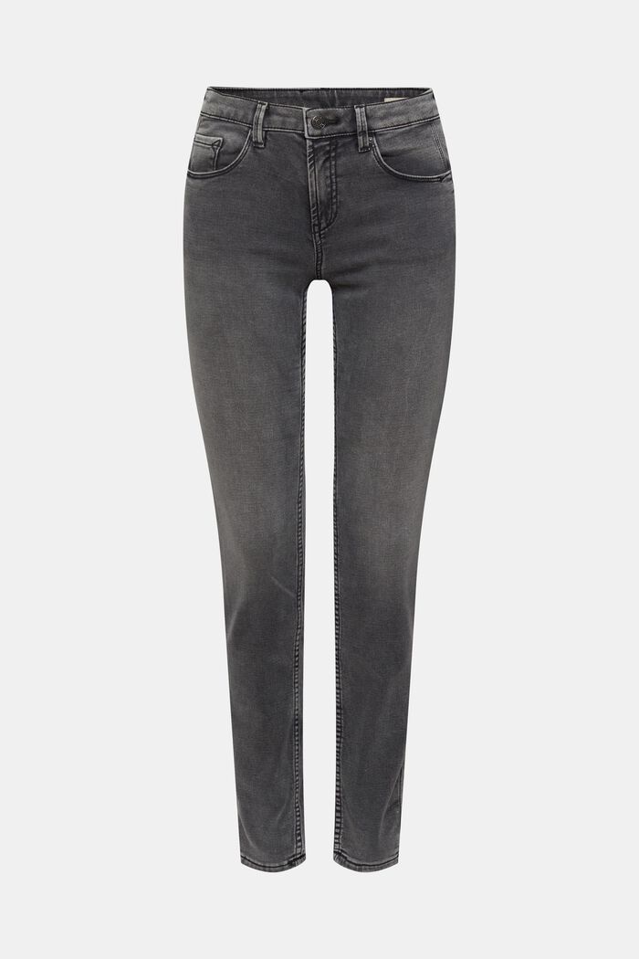 Slim fit-jeans met stretch, BLACK MEDIUM WASHED, detail image number 6