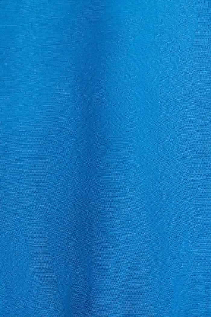 Tuniekjurk met ceintuur, linnenmix, BRIGHT BLUE, detail image number 4