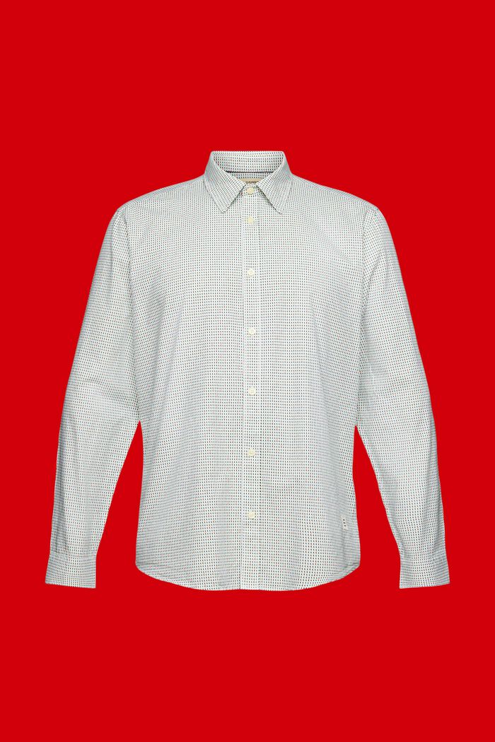 Slim fit-overhemd met patroon all-over, WHITE, detail image number 6