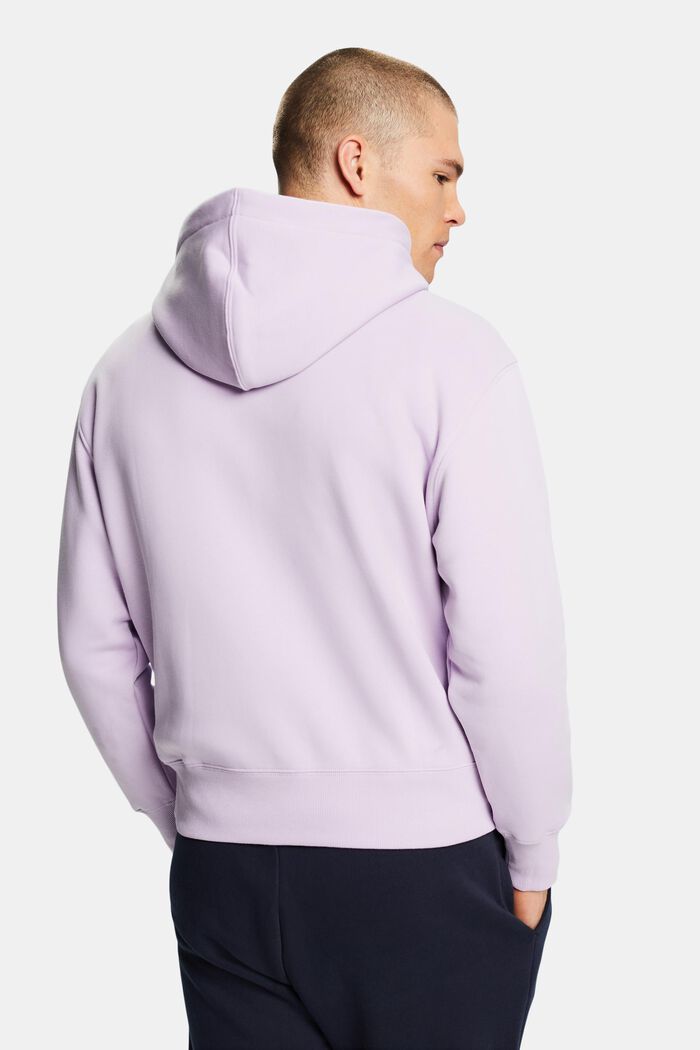 Uniseks hoodie van fleece met logo, LILAC, detail image number 3