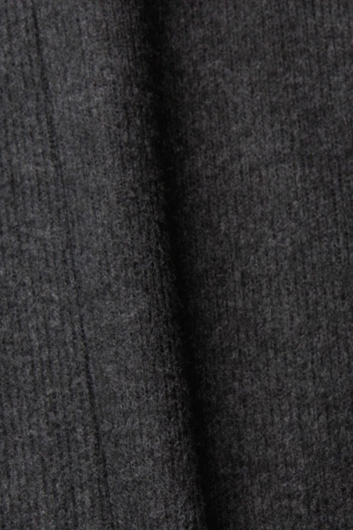 Ribgebreide sweater met boothals, ANTHRACITE, detail image number 1