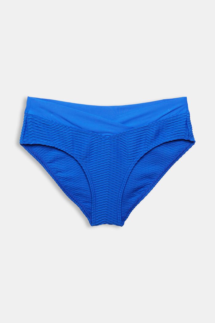 Bikinislip met gestructureerde strepen , BRIGHT BLUE, detail image number 4