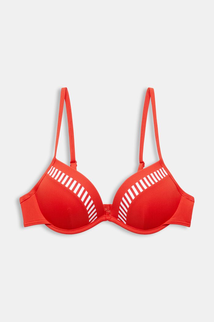 Gewatteerde bikinitop met beugels, DARK RED, detail image number 5