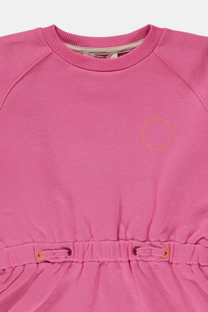 Midi-jurk in de stijl van een katoenen sweatshirt, PINK FUCHSIA, detail image number 2