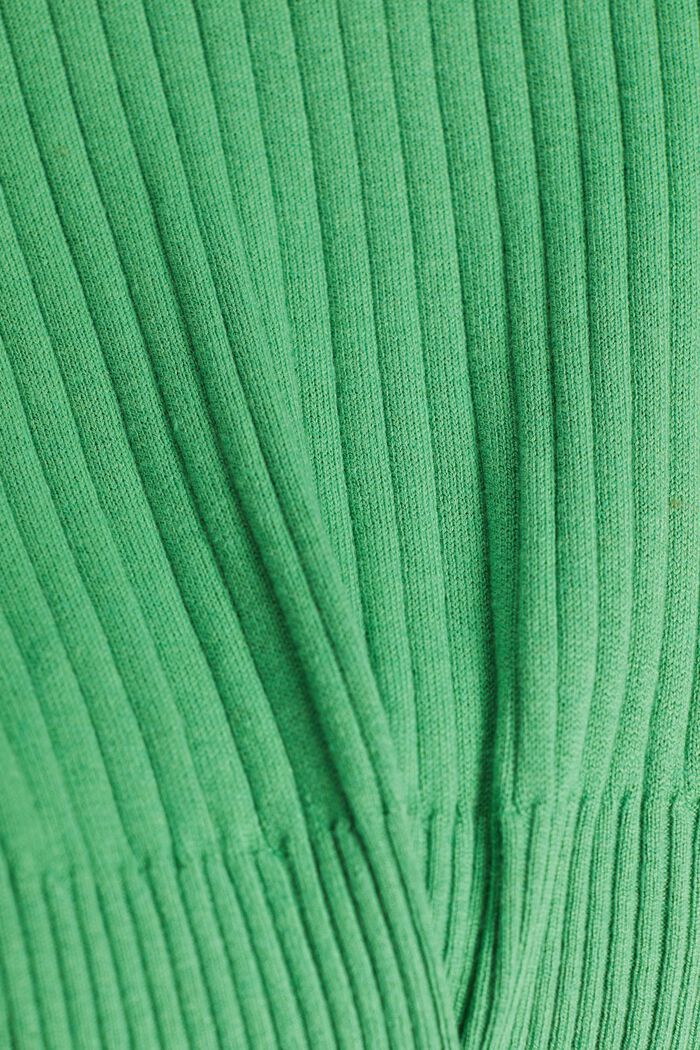 Ribgebreide trui, GREEN, detail image number 4